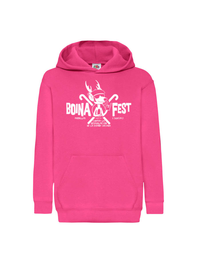 sudadera niñ@ capucha fucsia